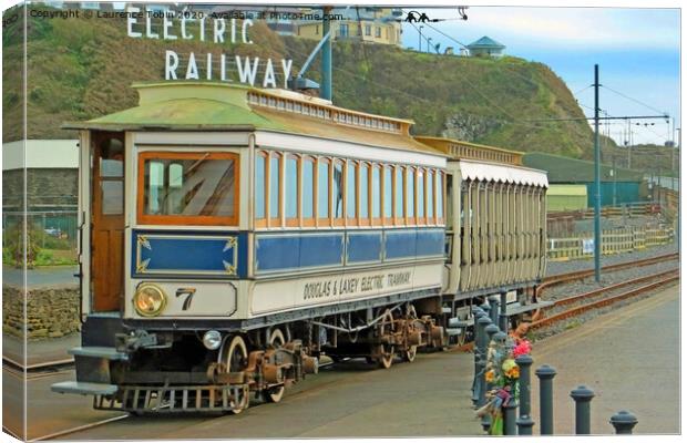 Manx Electric Railway, Isle of Man Canvas Print by Laurence Tobin