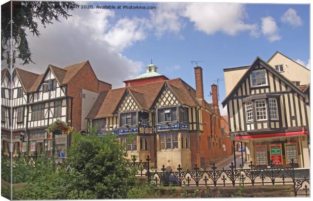 Tudor Buildings in Colchester, Essex Canvas Print by Laurence Tobin