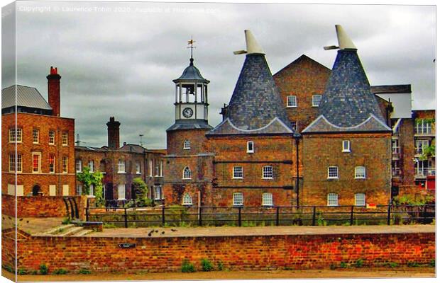 Three Mills Island and Studios. Stratford, London Canvas Print by Laurence Tobin