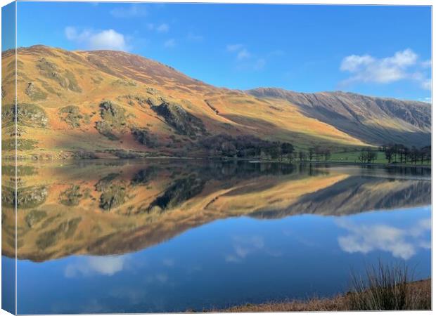 Buttermere Lake District  Canvas Print by David Thompson