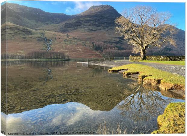 Buttermere Lake District Canvas Print by David Thompson