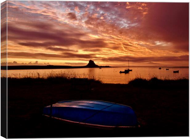 Holy Island Lindisfarne Northumberland Canvas Print by David Thompson