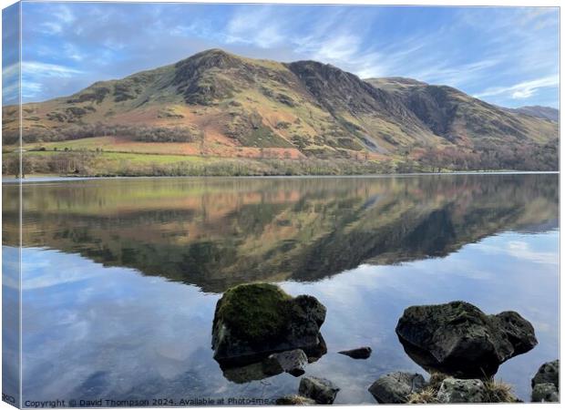 Buttermere Lake District  Canvas Print by David Thompson
