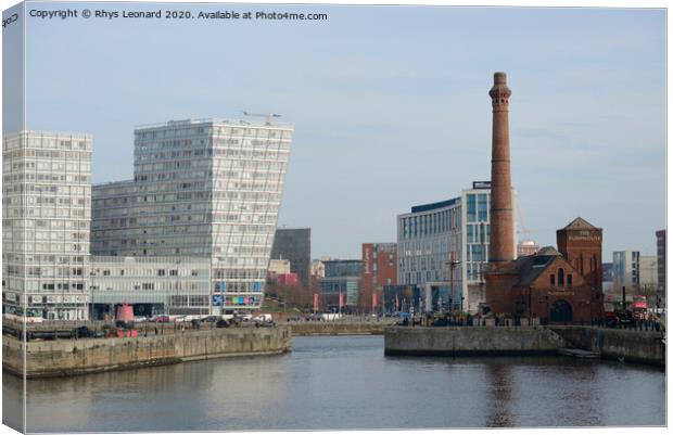 Liverpool waterfront, The pump house, albert dock Canvas Print by Rhys Leonard