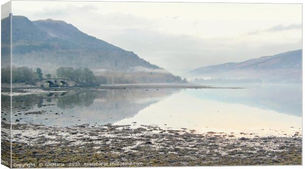 Winter sunset on Loch Long Canvas Print by Maria Galushkina