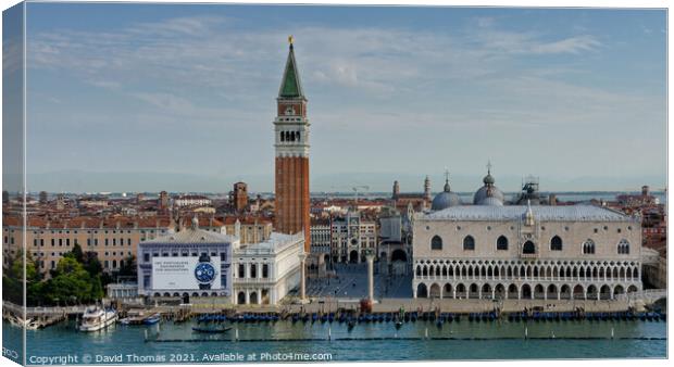 Majestic St Marks Square of Venice Canvas Print by David Thomas