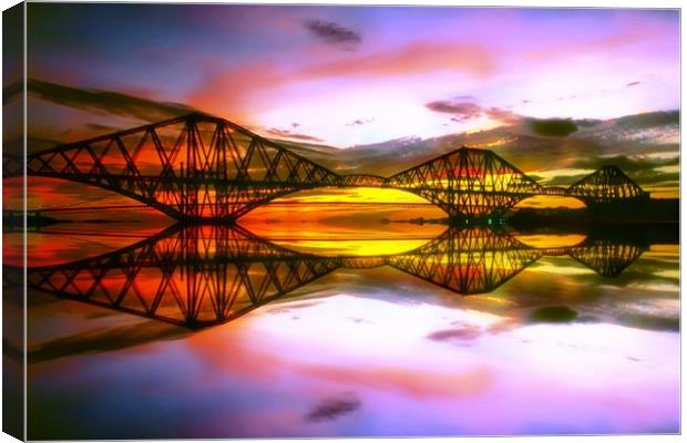 Forth Bridge reflection Canvas Print by Philip Hawkins