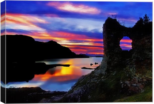 Strome Castle sunset Canvas Print by Philip Hawkins