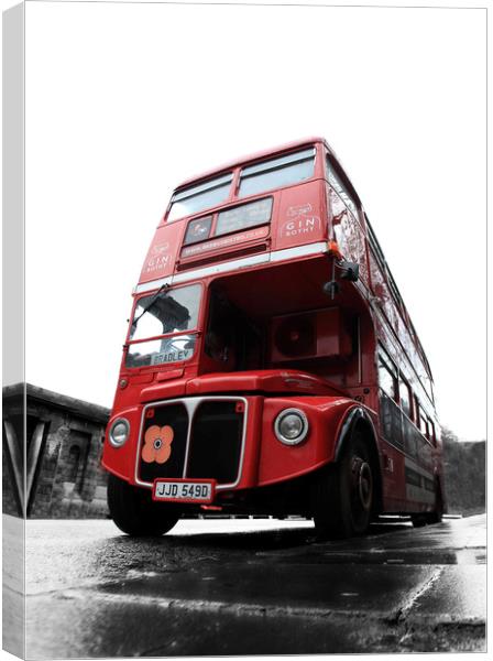 Bradley the Bright Red Bus Canvas Print by Philip Hawkins