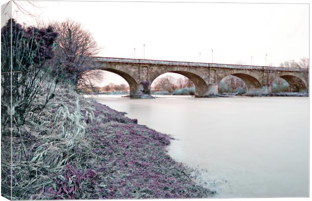 Bridge over River Tweed Canvas Print by Philip Hawkins