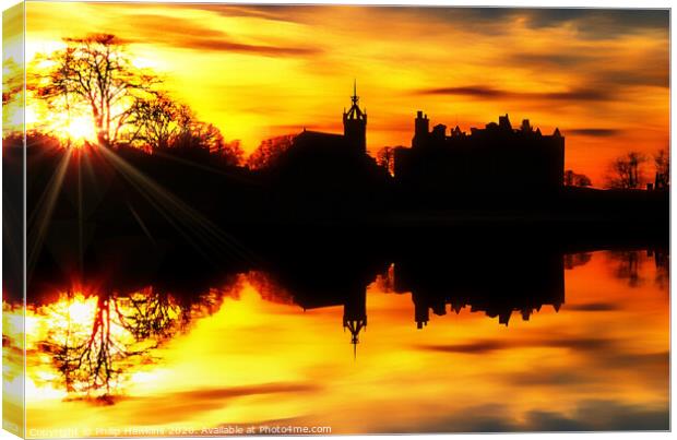 Linlithgow Palace sunset Canvas Print by Philip Hawkins