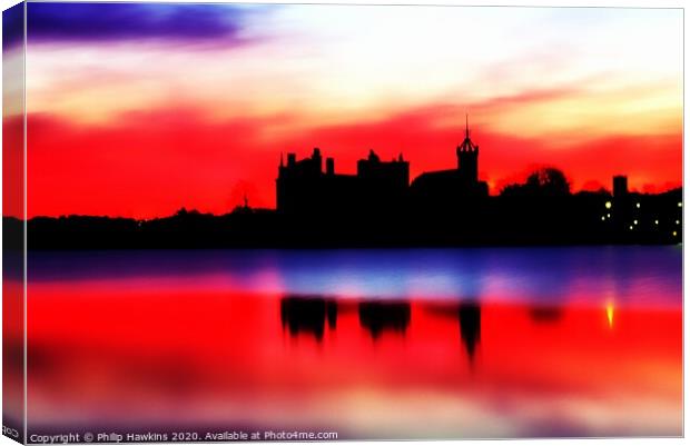 Linlithgow Palace silhouette Canvas Print by Philip Hawkins