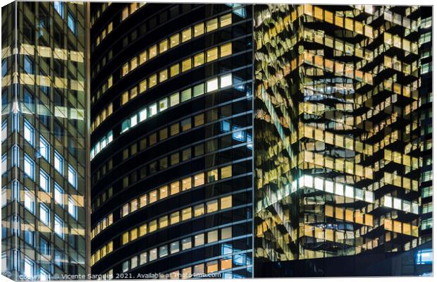 Windows of business buildings Canvas Print by Vicente Sargues