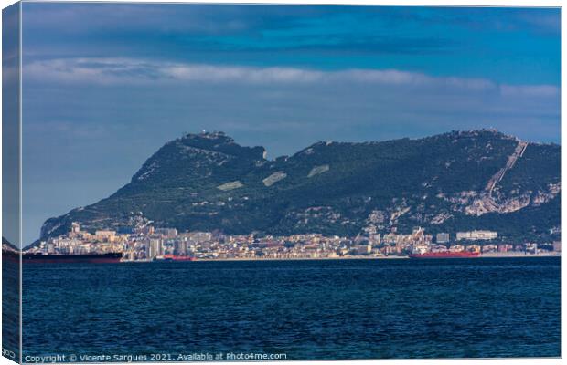 The rock of Gibraltar Canvas Print by Vicente Sargues