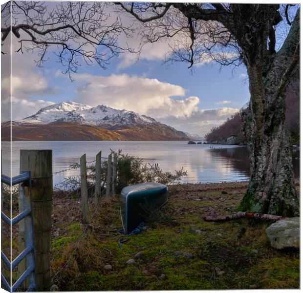 Escape to  Loch Maree in the  Highlands  Canvas Print by mary spiteri