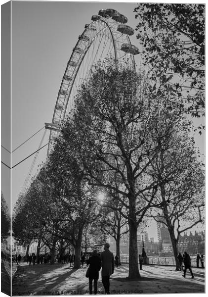 London Eye  Canvas Print by mary spiteri