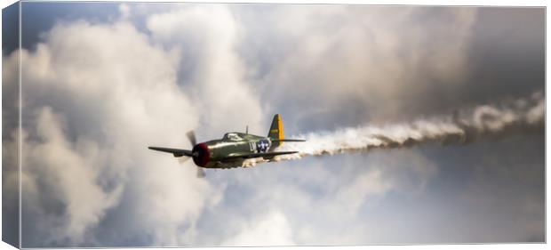 P47 Thunderbird Warplane Canvas Print by Pete Evans