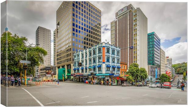 Downtown Auckland Canvas Print by Pete Evans