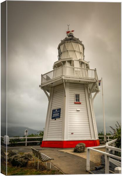 Akaroa Head Lighthouse Canvas Print by Pete Evans