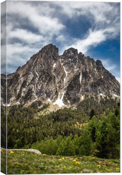 National Park of the Spanish Pyrenees mountain in  Canvas Print by Arpad Radoczy