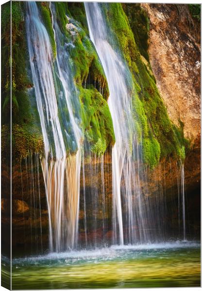 Nice waterfall Canvas Print by Arpad Radoczy