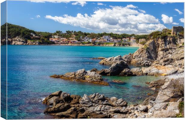 Costa brava landscape picture from a Spain Canvas Print by Arpad Radoczy