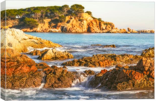Nice landscape of the Spanish coastal in Costa Brava Canvas Print by Arpad Radoczy