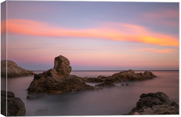 Nice long exposure picture from a Spanish coastal, Costa Brava Canvas Print by Arpad Radoczy
