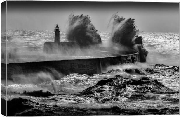 Storm in Newhaven Canvas Print by Jadwiga Piasecka
