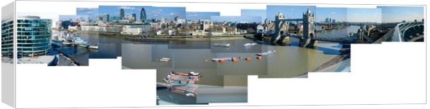 View of Thames from City Hall, London, 2006 Canvas Print by Tim Riley