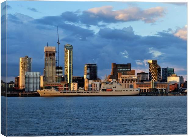 A Liverpool Skyline Canvas Print by Photography by Sharon Long 