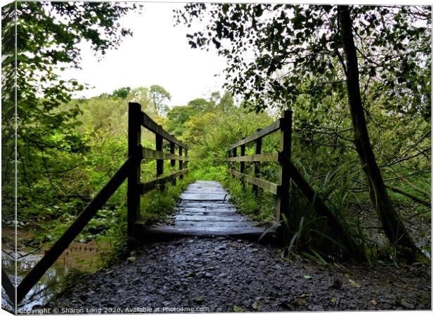 The Ladybridge in Dibbinsdale Nature Reserve  Canvas Print by Photography by Sharon Long 
