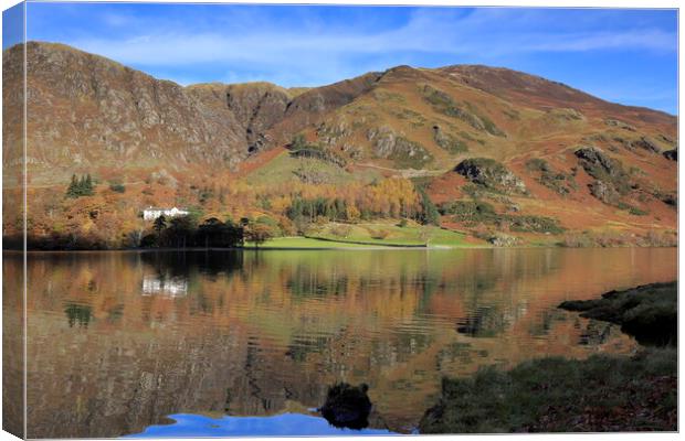 Lake Butteremere in the Lake District Canvas Print by MIKE HUTTON