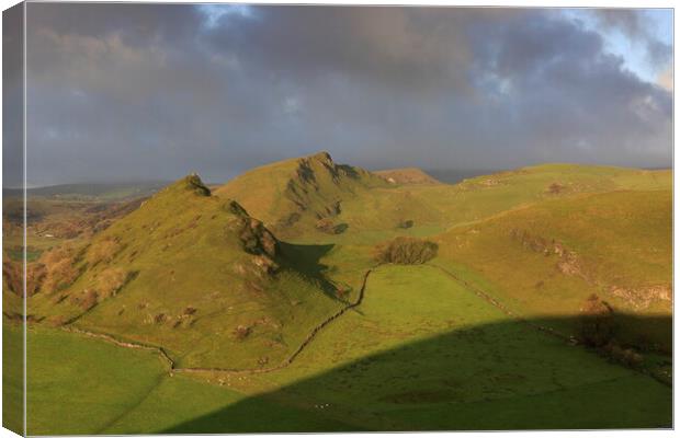 Chrome Hill and Parkhouse Hill at Sunrise Canvas Print by MIKE HUTTON