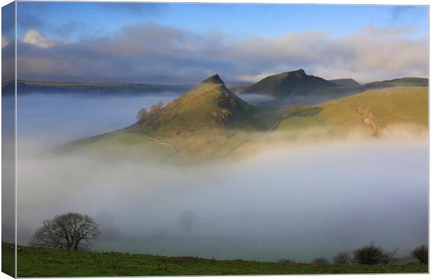 Chrome Hill and Parkhouse Hill in the Peak District Canvas Print by MIKE HUTTON