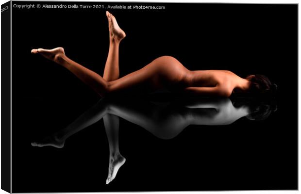 Nude fine art woman Canvas Print by Alessandro Della Torre