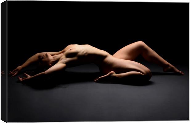nude young woman posing sexy Canvas Print by Alessandro Della Torre