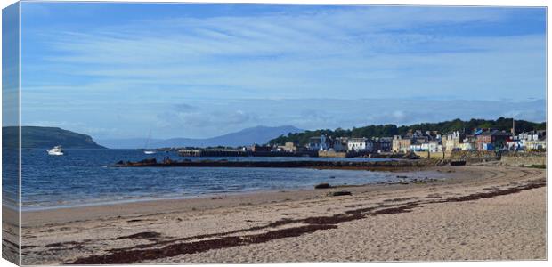Millport beach and harbour Canvas Print by Allan Durward Photography