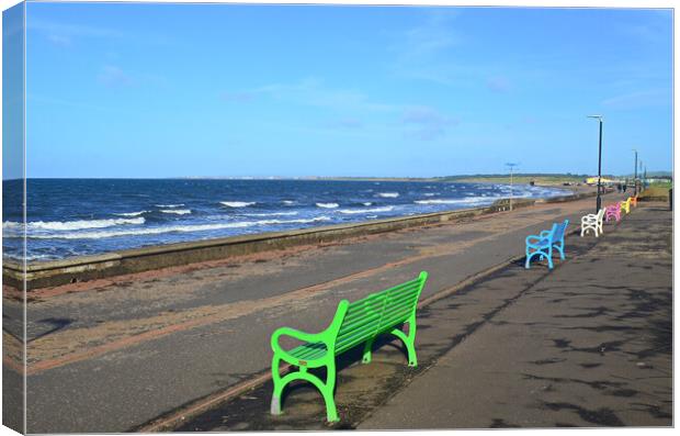 View of the Clyde from Prestwick benches Canvas Print by Allan Durward Photography