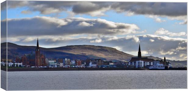 Largs seafront Canvas Print by Allan Durward Photography