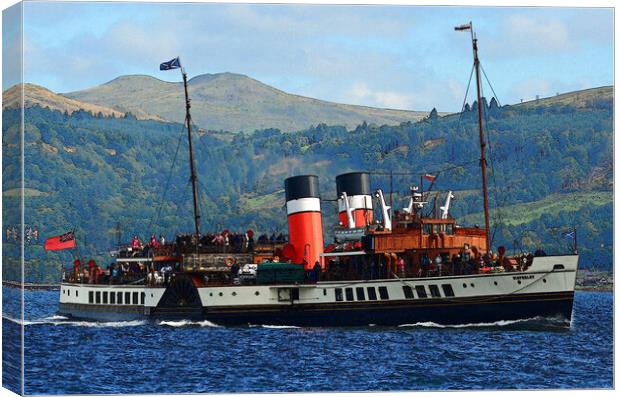 PS Waverley "Doon the Watter" (painting effect) Canvas Print by Allan Durward Photography