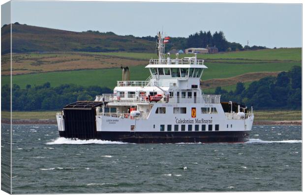 Cal Mac ferry MV Loch Shira Canvas Print by Allan Durward Photography