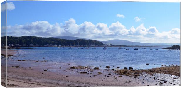 Small boats anchored at Millport Canvas Print by Allan Durward Photography