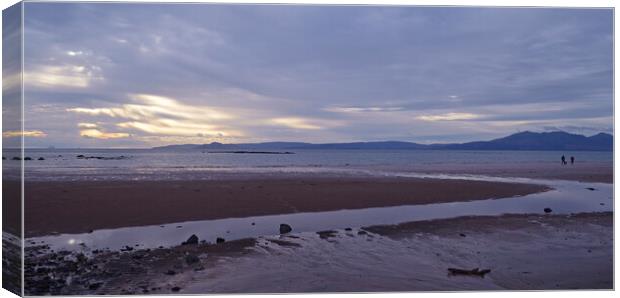 Seamill beach and Firth of Clyde view Canvas Print by Allan Durward Photography