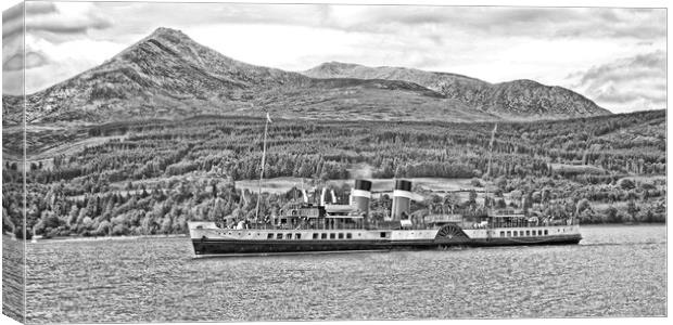 Abstract PS Waverley at Brodick, Isle of Arran Canvas Print by Allan Durward Photography