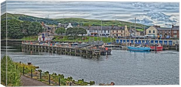 Girvan harbour scene abstract Canvas Print by Allan Durward Photography