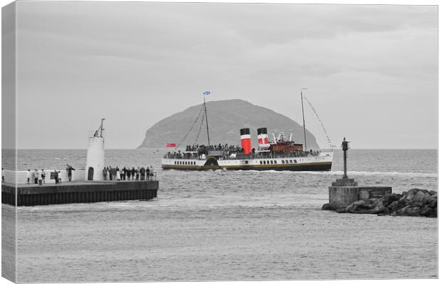 PS Waverley having just left Girvan (abstract) Canvas Print by Allan Durward Photography