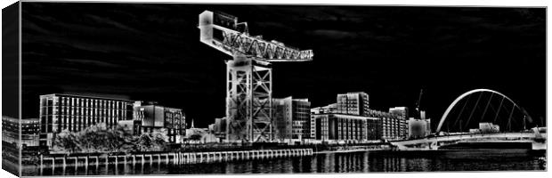 Finnieston crane and Squinty Bridge Glasgow (Abstr Canvas Print by Allan Durward Photography