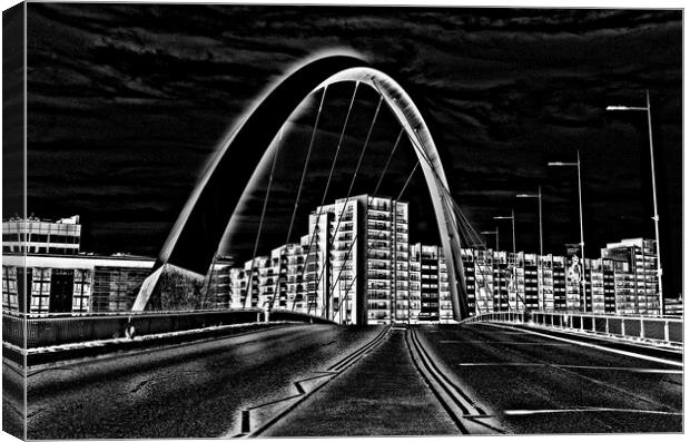 Glasgow Squinty bridge Canvas Print by Allan Durward Photography