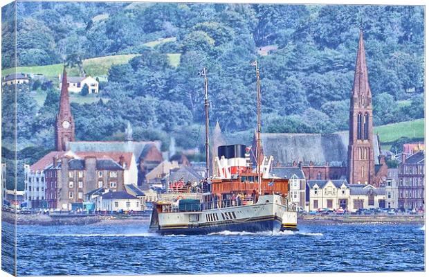 Waverley en route Largs to Millport (abstract) Canvas Print by Allan Durward Photography